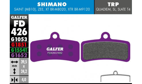 Galfer Plaquettes de frein Galfer - Shimano Saint 810/ZEE - Noir St