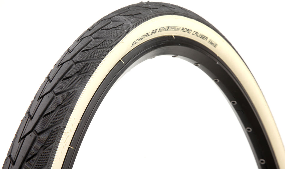 Pneu Schwalbe Road Cruiser - Green Compound - TwinSkin - K-Guard noir blanc