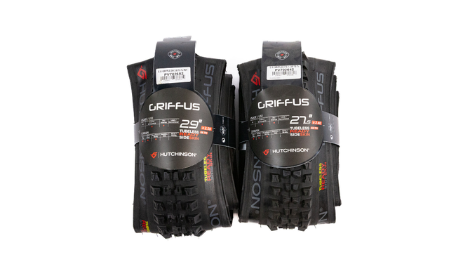 Set Pneus VTT Pneu Hutchinson Griffus AV + AR Mullet - SideSkin - Tubeless Ready