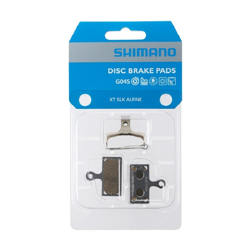 Plaquettes frein à disque vélo métallique Shimano G04s pack