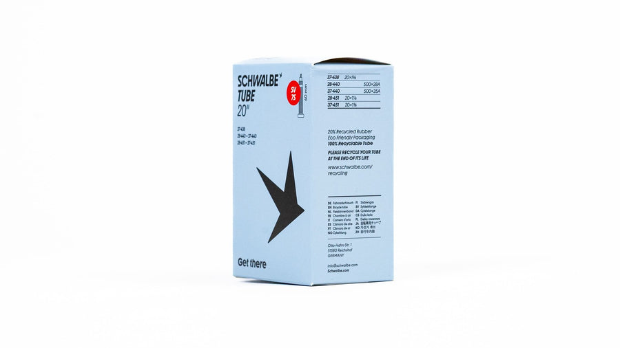 Chambre a air Schwalbe 20 pouces avec valve Presta et Schrader 40 mm pour velo