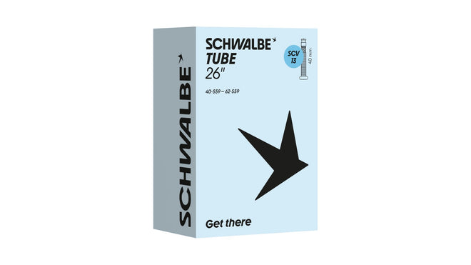Chambre a air Schwalbe 26 pouces avec valve Presta SCV13 de 40 mm pour velo polyvalent et VTT