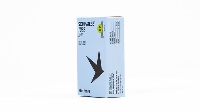 Emballage chambre a air Schwalbe 600 compatible valves Presta et Schrader 40 mm pour velo 24 pouces - vue 2