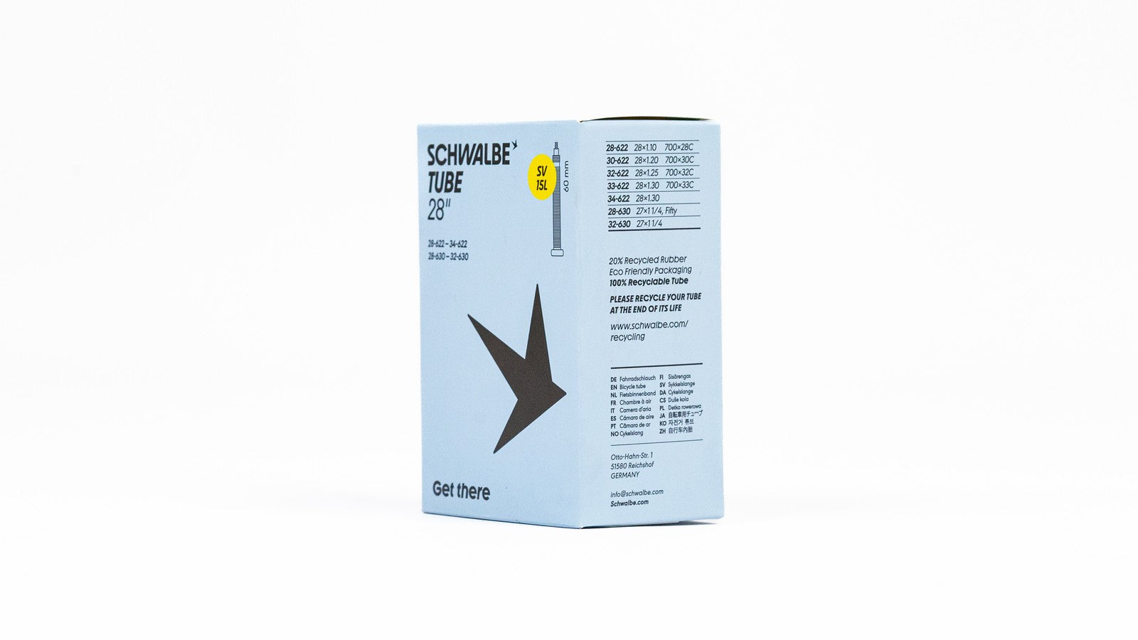 Chambre a air Schwalbe 700 29 pouces avec valves Presta et Schrader, disponible en 40 50 60 mm
