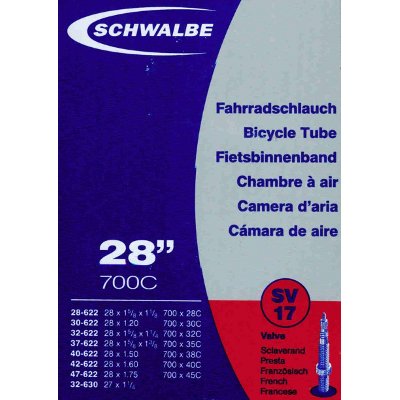 Chambre à air Schwalbe 700 / 29" - Presta 40 / 50 / 60 mm - Schrader 40 mm