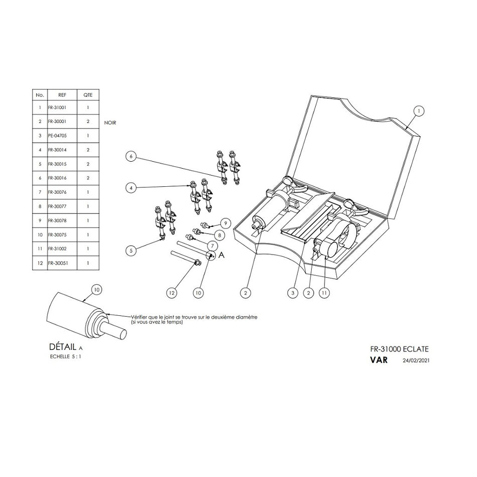 VAR FR-31100 et FR-31000 kit de purge frein disque hydraulique pro