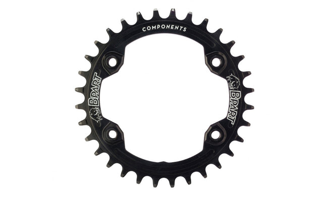 Monoplateau BPart 4 trous rond noir 30 dents