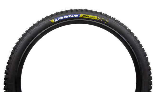 Pneu Michelin DH 22 Racing Line Magi-X Tubeless Ready jaune/bleu profil