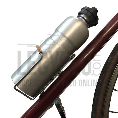Porte-bidon vélo Vintage Zéfal en acier et cuir
