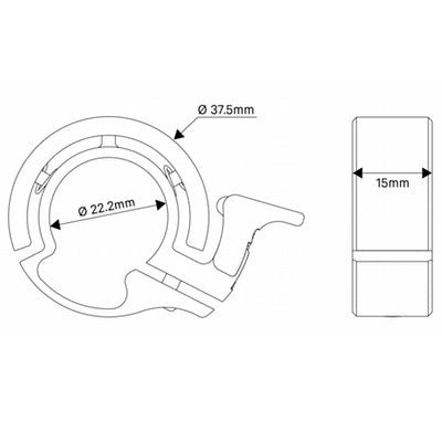 Sonnette pour vélo Oi Classic Silver Small Knog - #5